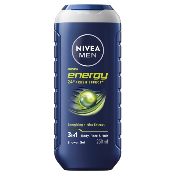 NIVEA Men Energy 24H Fresh Effect 3-v-1 gel za prhanje<br>250 ml - Normalna koža