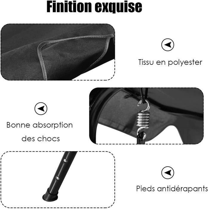 GOPLUS Balancelle de Jardin 3 Places 170x110x153CM,avec Auvent Réglable,Swing de Jardin Tissu en Polyester/Cadre en Acier,Noir
