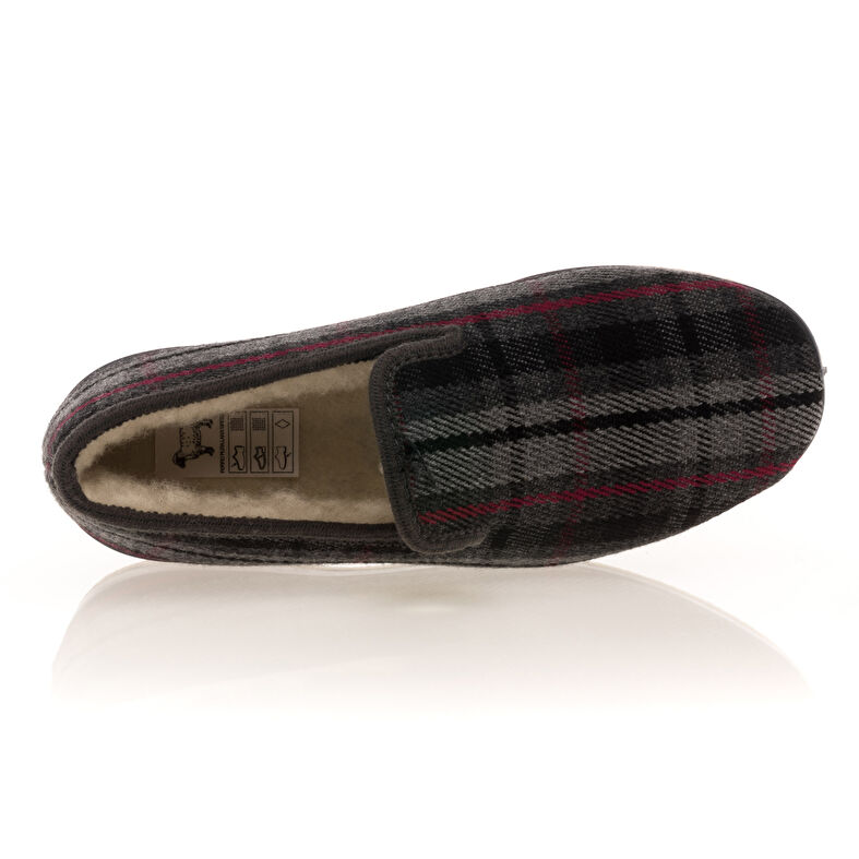 Grijze herenslippers
