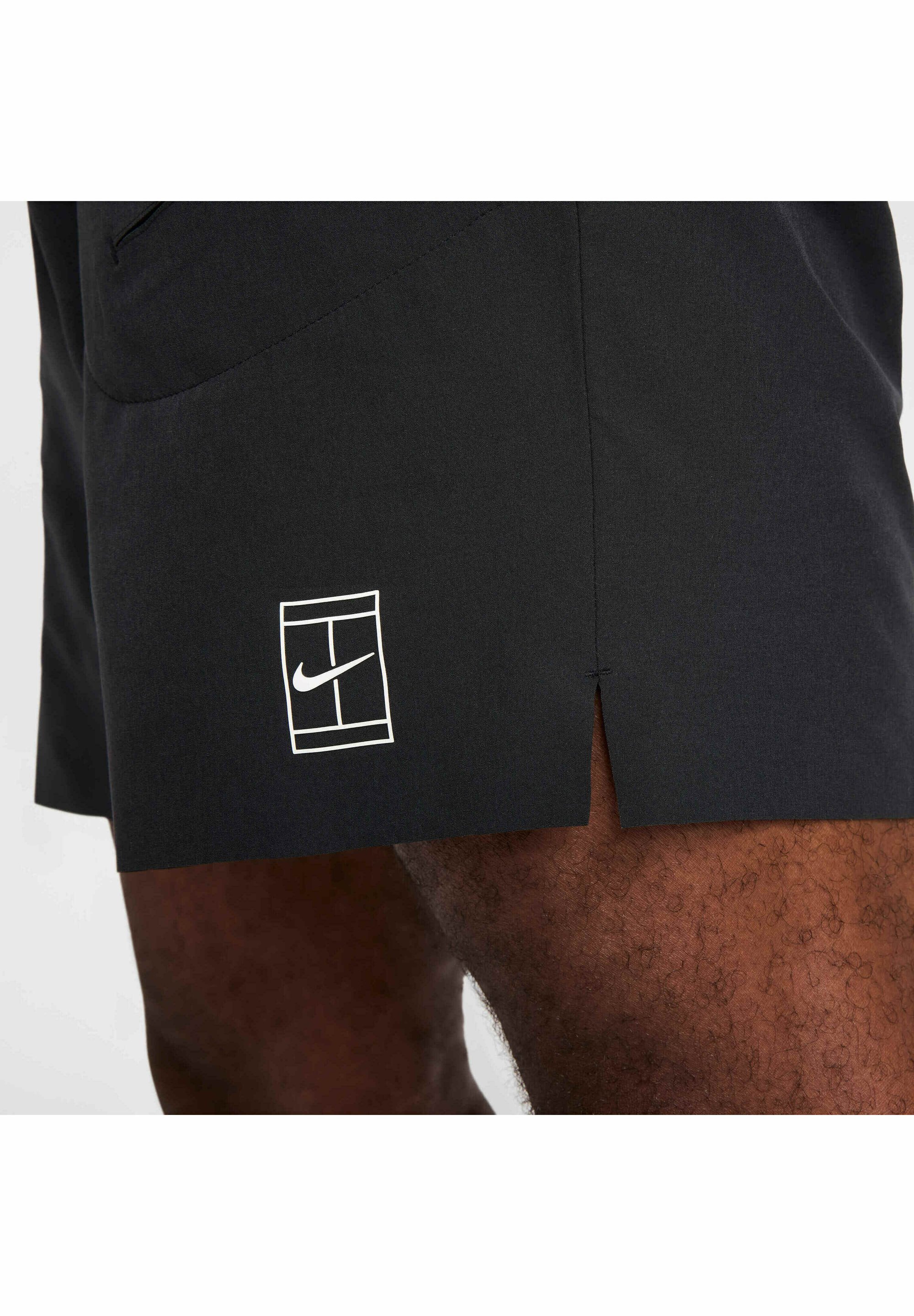 Nike Performance COURT ADVANTAGE - Sport rövidnadrág - fekete-fehér