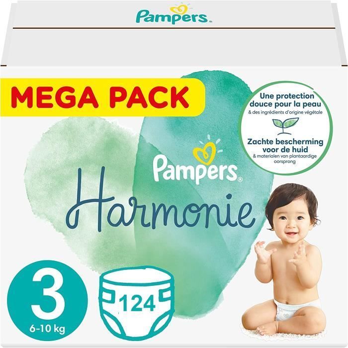 PAMPERS HARMONIE SIZE 3 124 DIAPERS (6-10 KG)