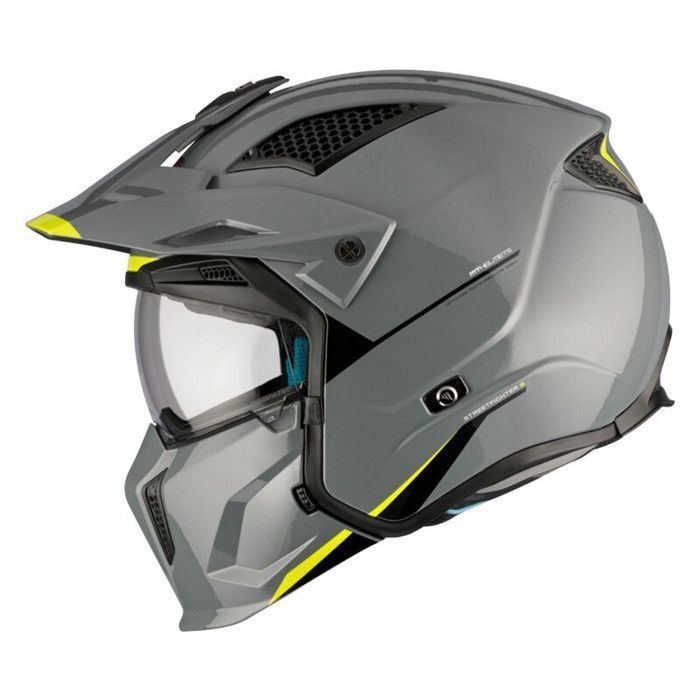 Capacete de motocross conversível MT Helmets Streetfighter Sv Uni com viseira única e queixeira removível (ECE 22.06)