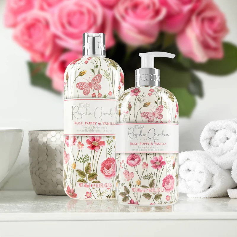 Течни сапун за руке Baylis & Harding Royale Garden Rose, Mak & Vanilla