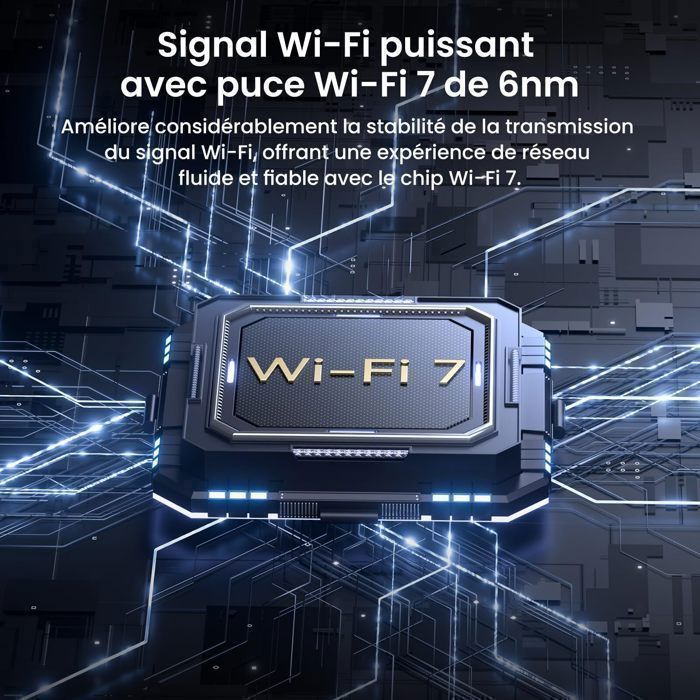 Tenda Routeur WiFi 7 BE3600 - Double Bande - 5 Antennes - 3 Ports Gigabit WAN/LAN - VPN - MLO - NFC - RE3L