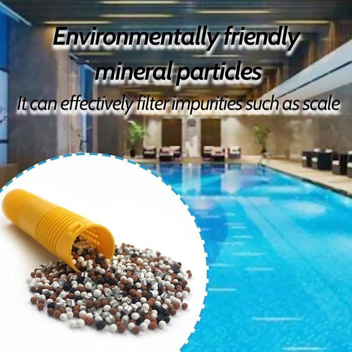 2er-Pack Mineralfilter für Whirlpools und Pools. Lebensdauer: 4 bis 6 Monate. Langlebige Filterkartusche. Gelbe Farbe.