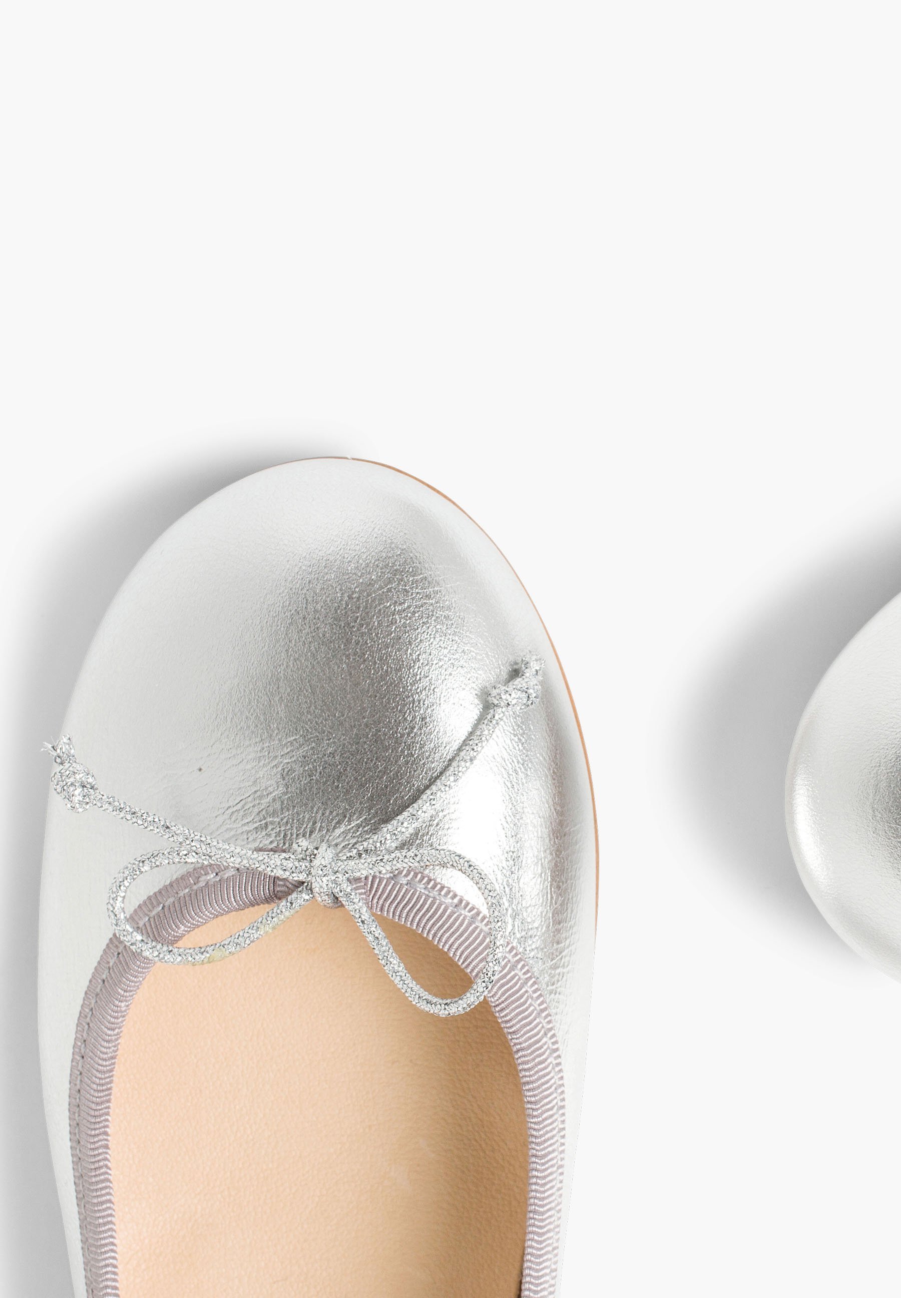 Pisamonas MANOLETINAS IN PELLE DA RAGAZZA - Ballerine - argento