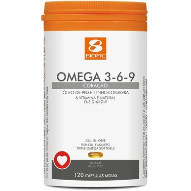 Biofil natūralus Omega 3-6-9 maisto papildas 120 kapsulių
