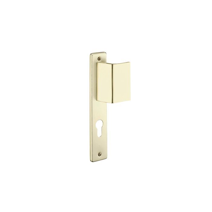 Thirard Picardie - Conjunto de puxadores para porta de entrada, anodizados F2, eixo quadrado de 7 mm, distância entre centros de 195 mm (par)