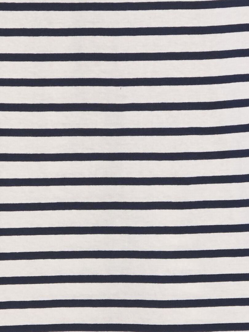 Katoenen matrozen-T-shirt - WIT