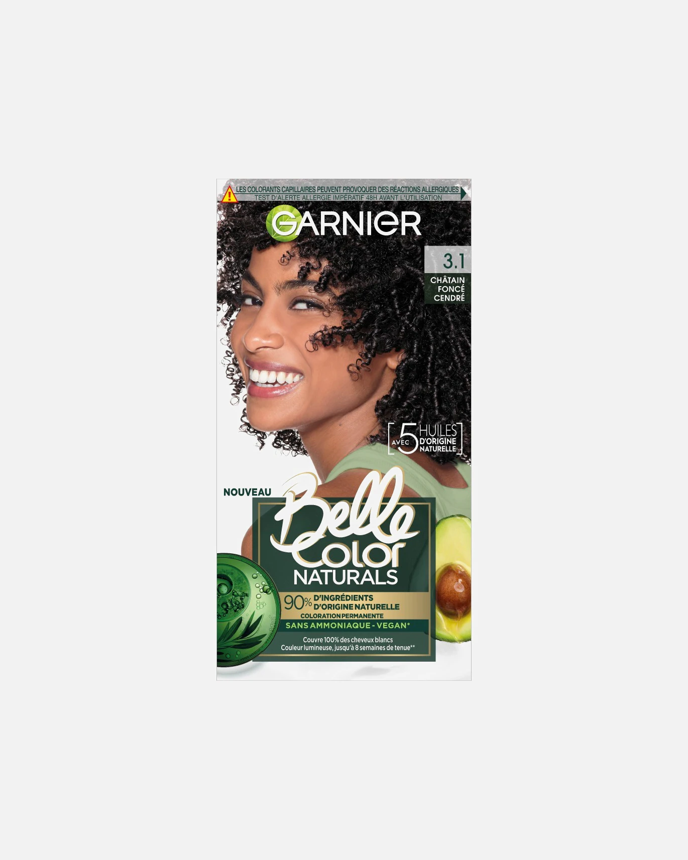 Garnier Coloration Permanente Sans Ammoniaque 90% d'Ingrédients d'origine naturelle
