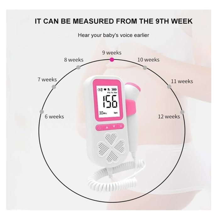 Fetal Heart Rate Monitor — Fetal Doppler Pregnancy, Home Heart Rate Monitor for Pregnant Women
