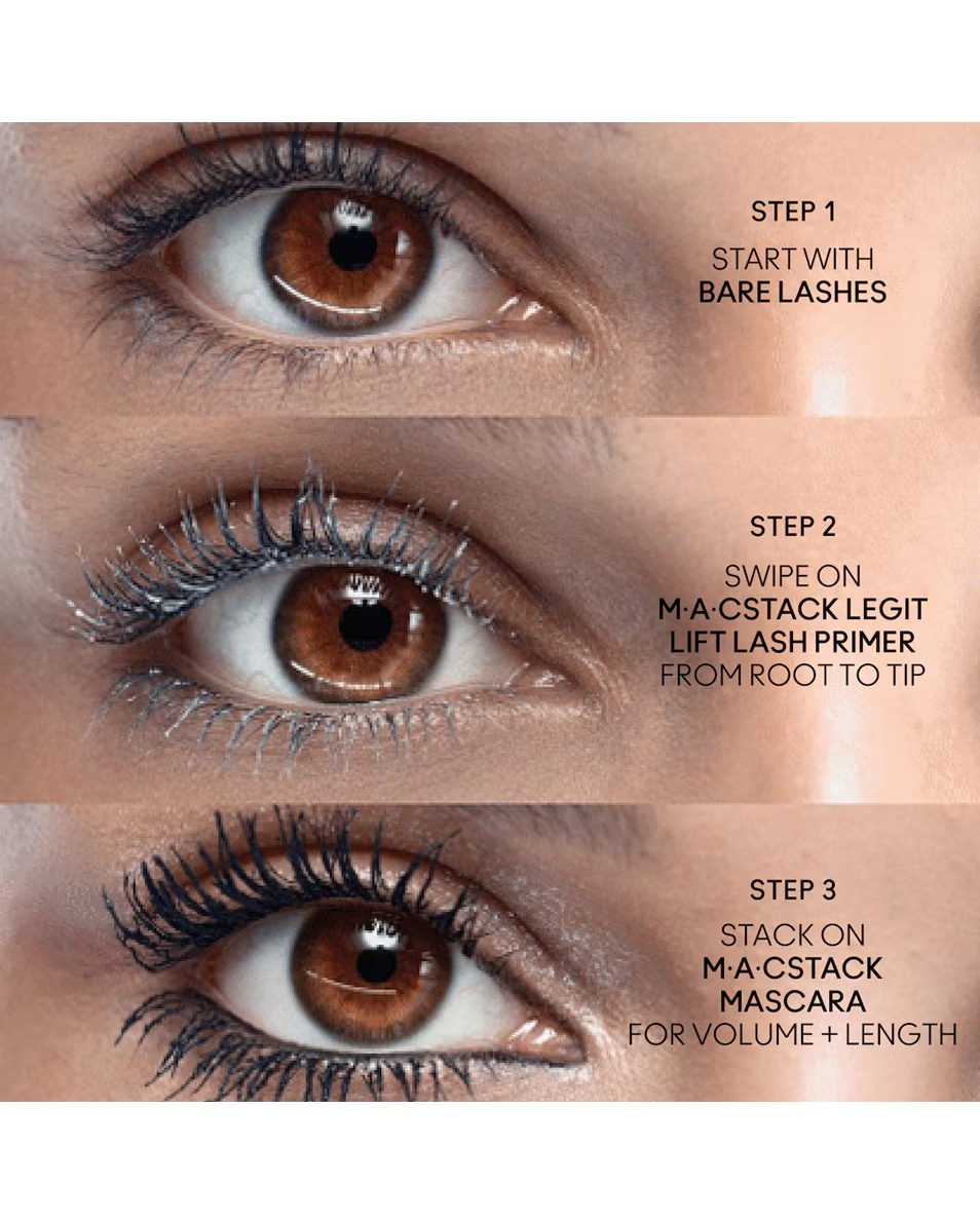 MAC MACSTACK Legit Lift Lash Primer - για μακριές, ογκώδεις βλεφαρίδες