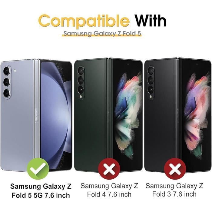 Coque de protection - BOOLING - pour Samsung Galaxy Z Fold 5 - Silicone - Transparent - Antichoc