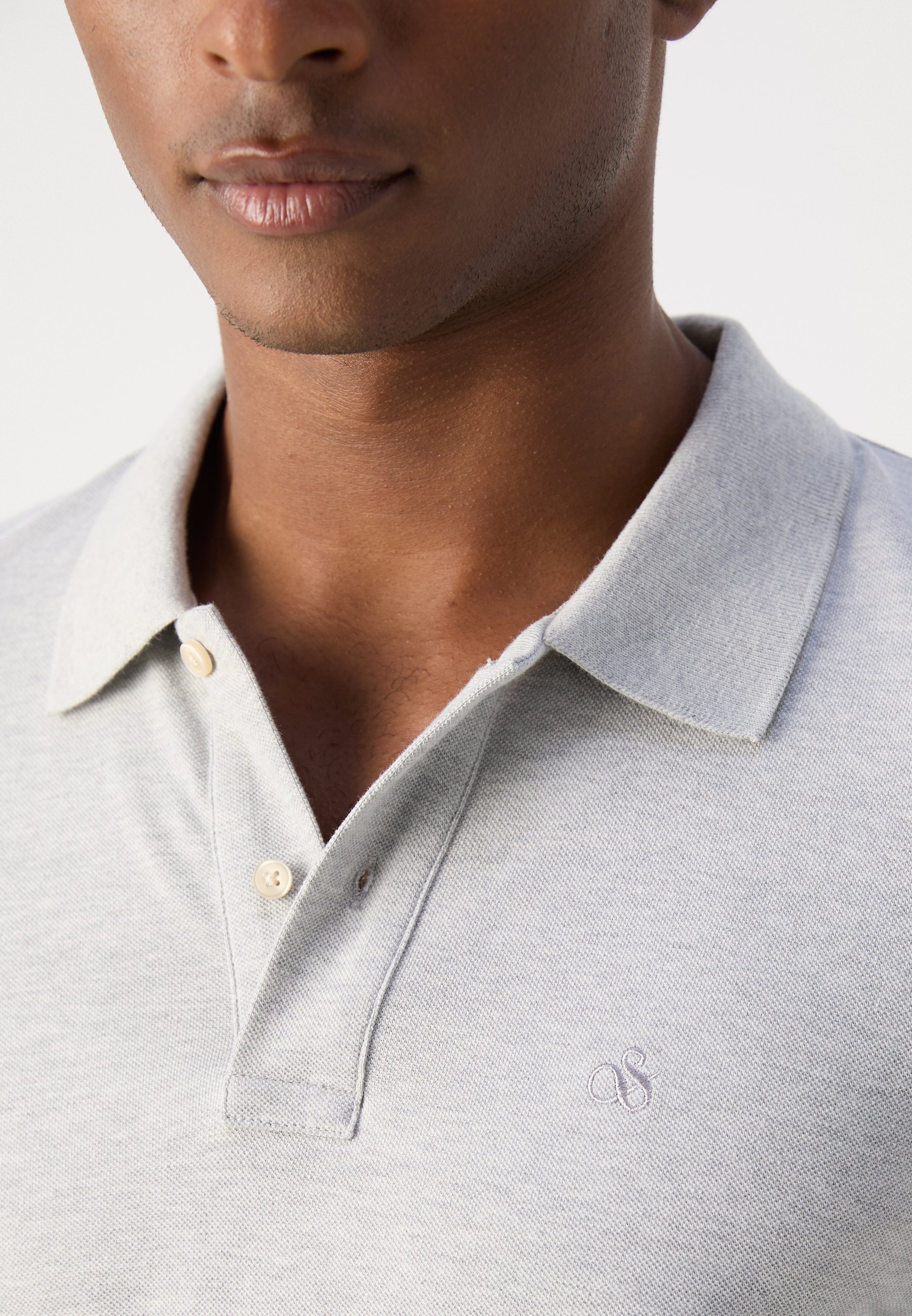 Scotch & Soda CORE LOGO - Poloshirt - grijs gemêleerd