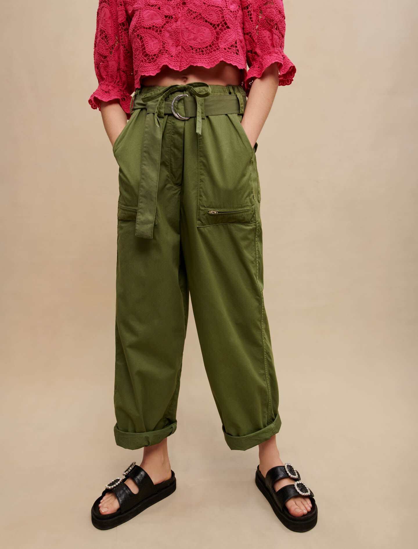 Pantaloni cargo - Kaki