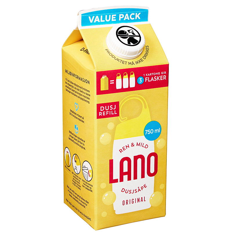 Lano Showersæbe 750 ml refill Lano