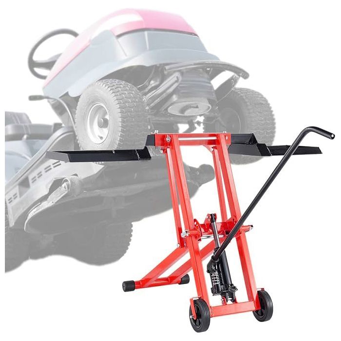 Cric lève tondeuse 225 kg – pompe hydraulique – hauteur de levage 600 mm MW Tools HBG225
