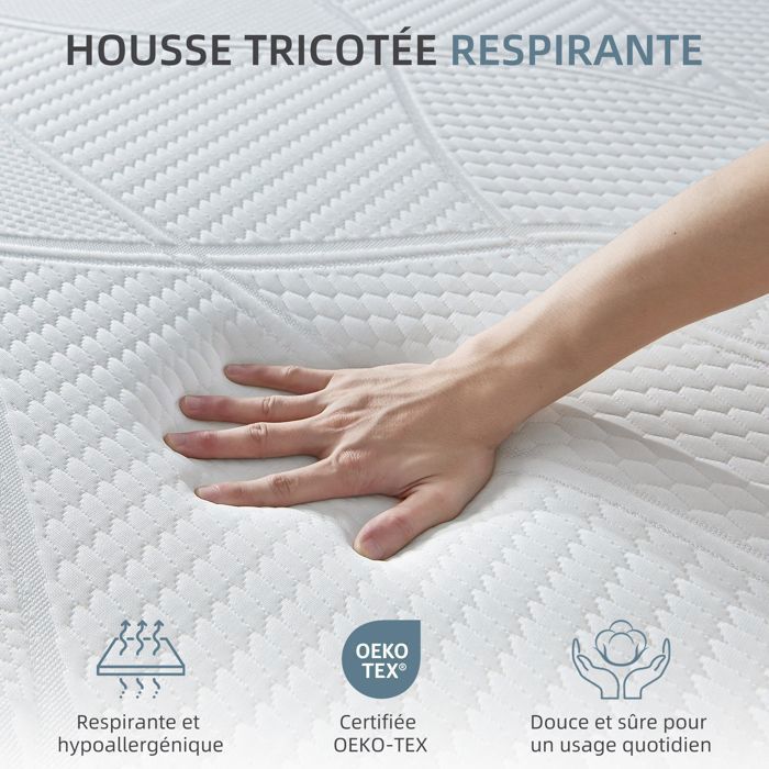 Protetor de colchão HavenlyHome 180x200 cm, 6 cm de espessura, espuma de alta resiliência, conforto macio ou firme, ergonômico