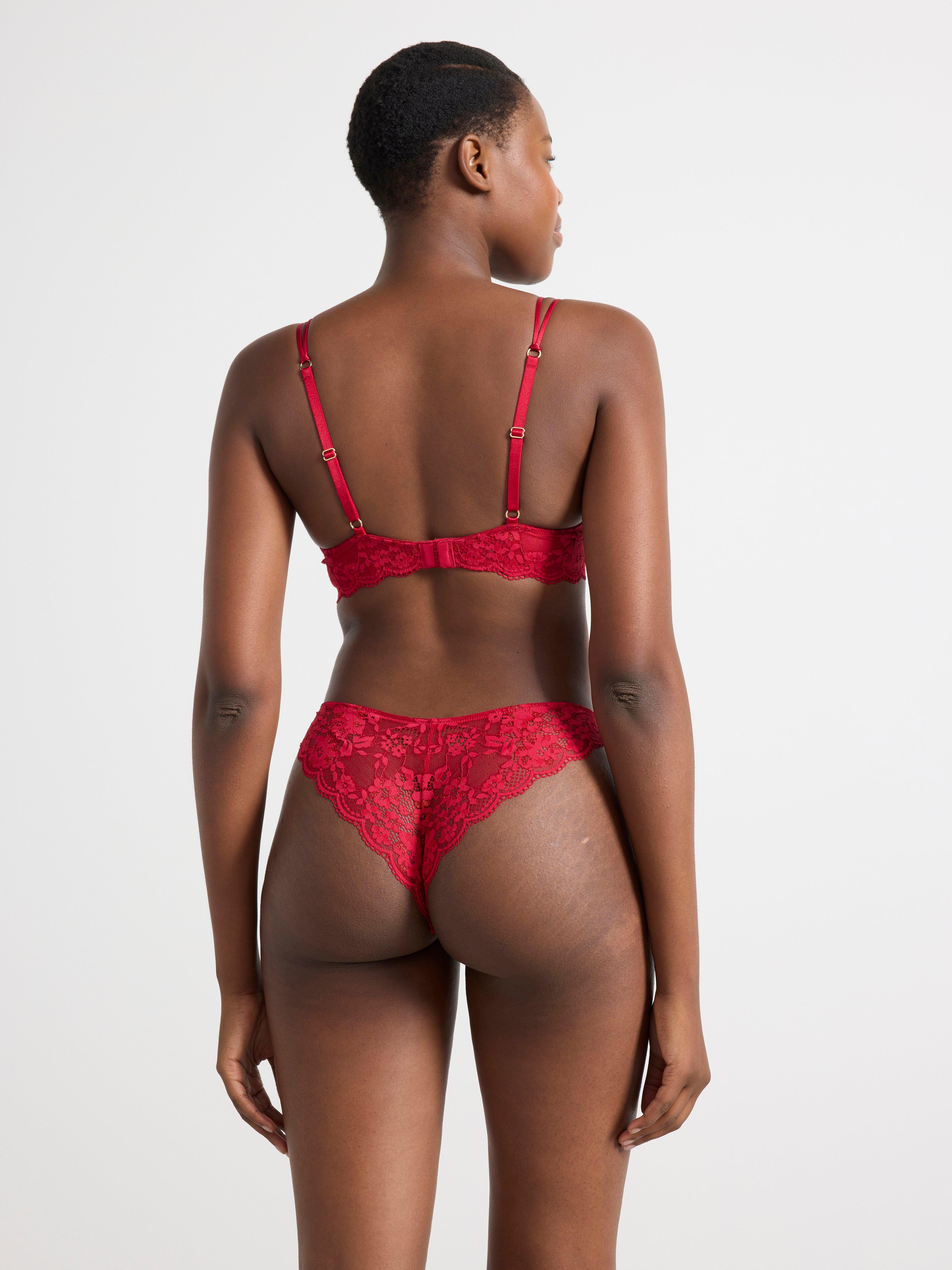 Malva push up-bh med lurex rojo