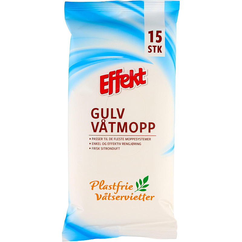 Effekt våtmopp engångs 15 delar plastfri Effekt