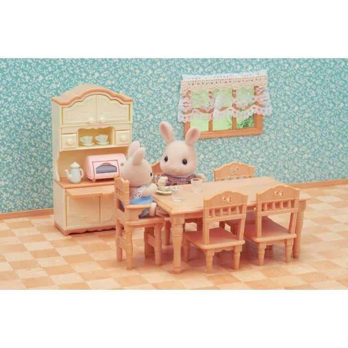 Statuette in miniatura - SYLVANIAN FAMILIES - La sala da pranzo - Set completo per arredare una sala da pranzo