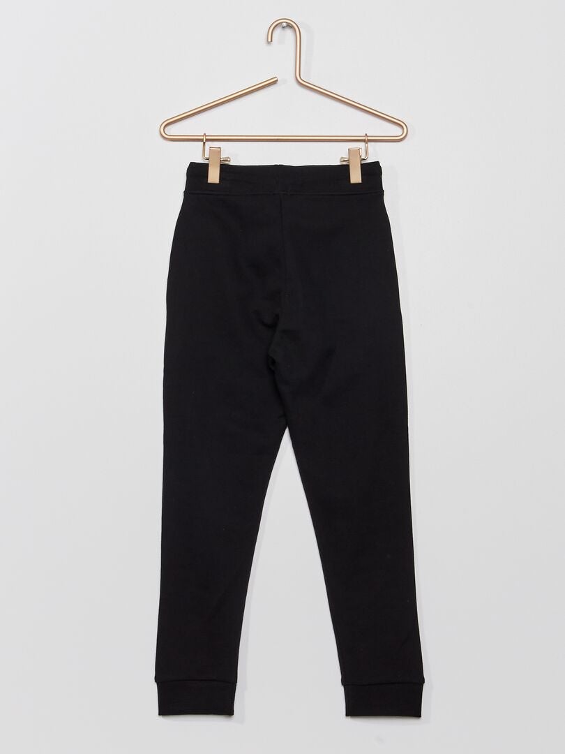 Effen katoenen joggingbroek - zwart