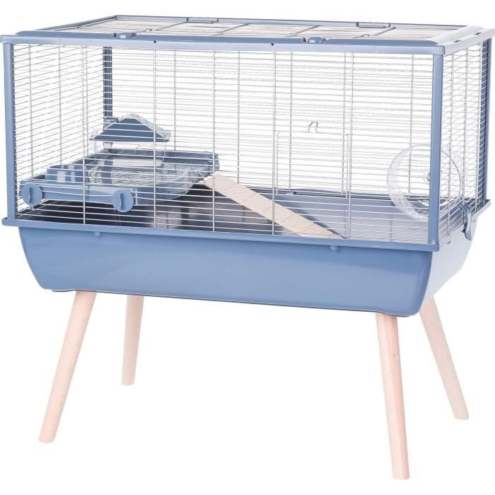 Jaula elevada para roedores ZOLUX Neolife - Para hámsteres - 78 x 48 x 75 cm - Azul