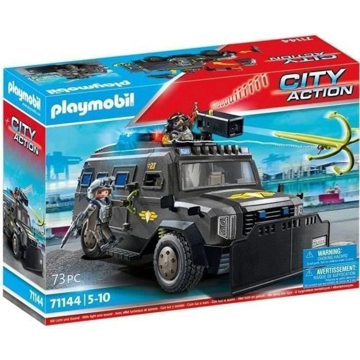 PLAYMOBIL 71144 Véhicule d'intervention des forces spéciales, Les policiers, City Action, Unité d'élite, 73 pièces, Dès 5 ans