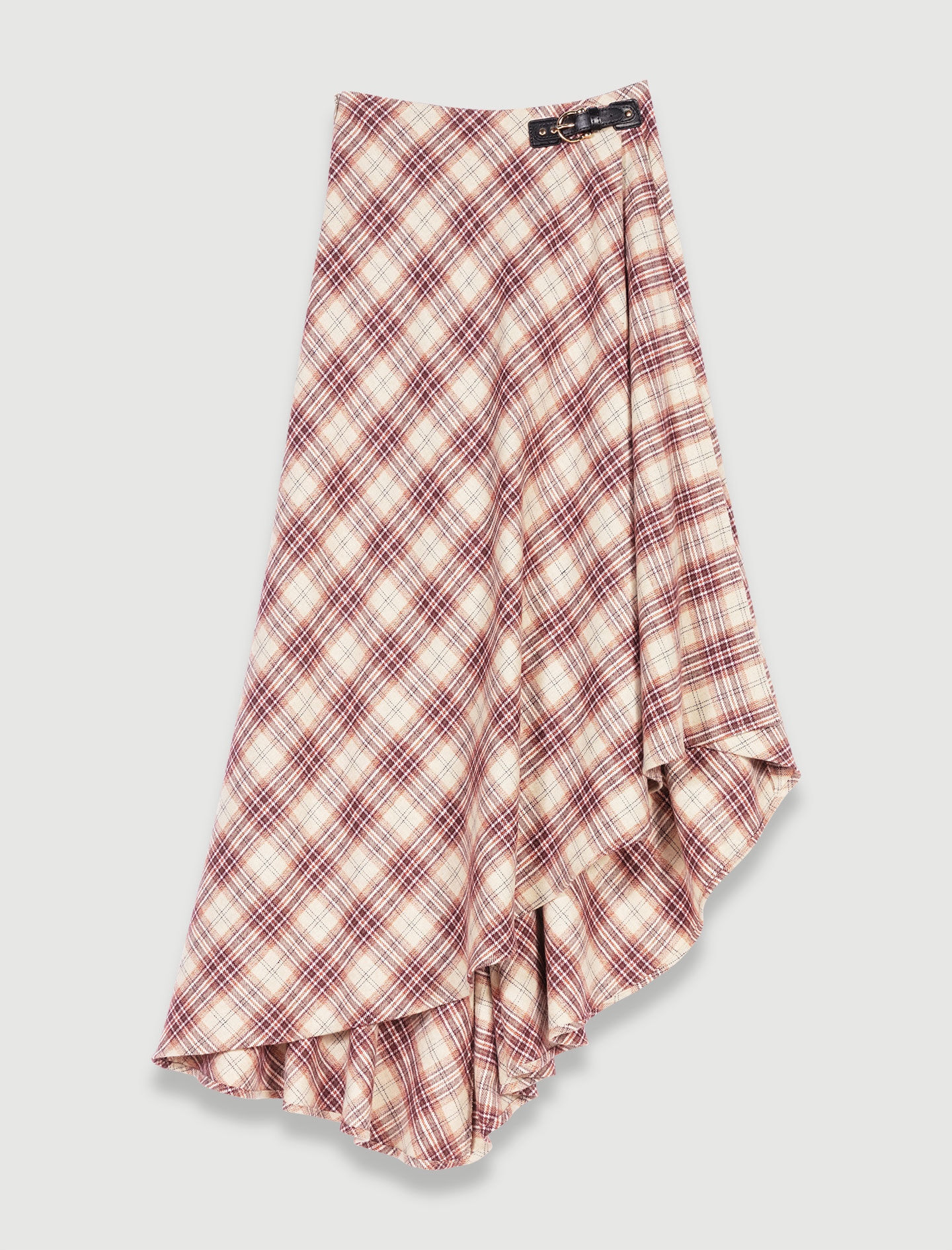 Asymmetrische rok - Beige