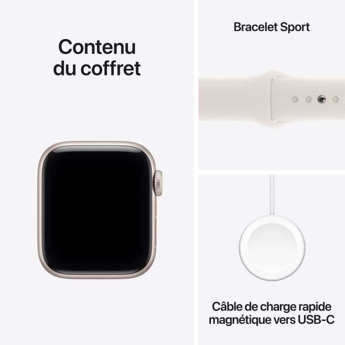 Apple Watch SE 3 GPS + Cellular - 40 mm - Cassa in alluminio Starlight - Cinturino sportivo Starlight - S/M