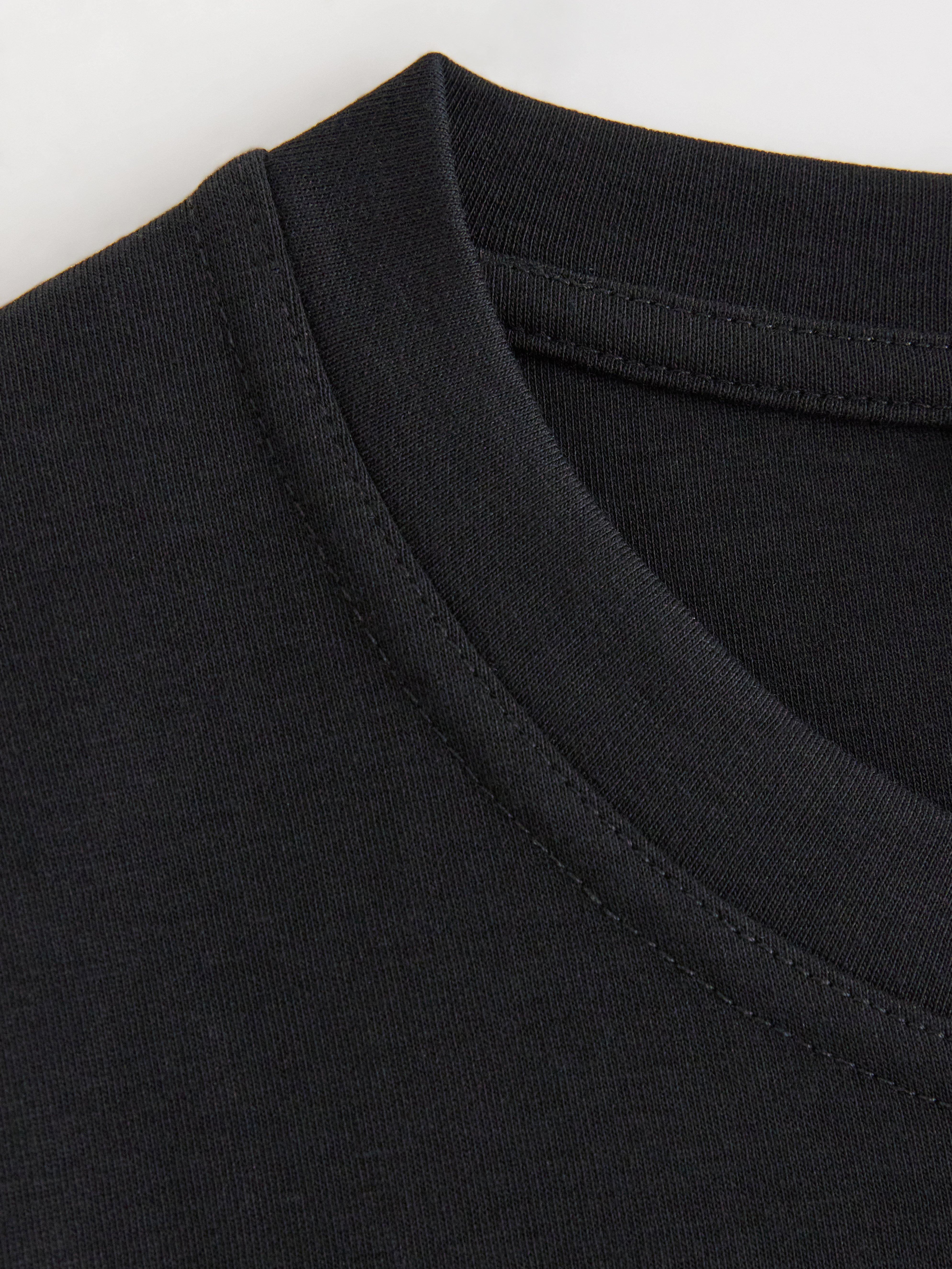 Camiseta i kraftig bomull Negro