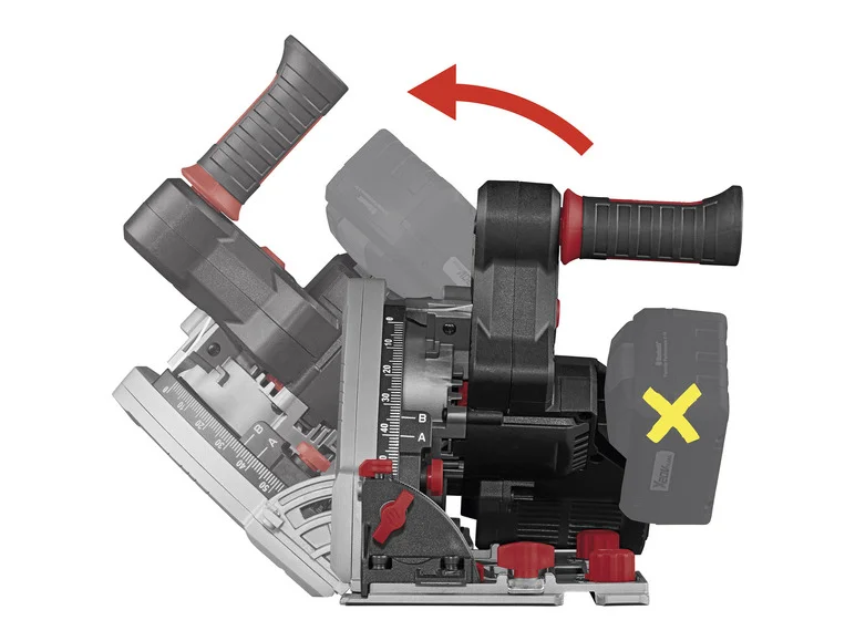 Efeito PARKSIDE PERFORMANCE® sem o uso de PPTSA 20-Li B2, 20 V