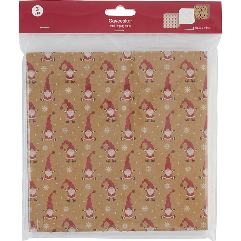 Confezione regalo da 3 pezzi con coperchio e base