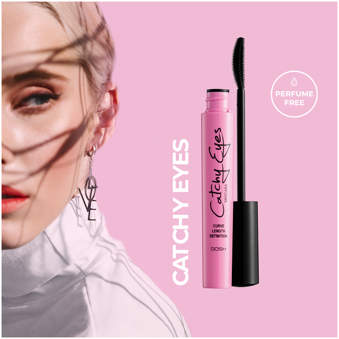 Máscara para cílios Gosh Catchy Eyes, que alonga e curva os cílios, 8ml