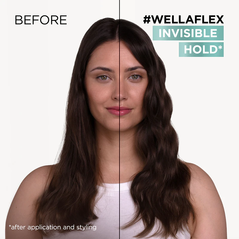 Mousse capilar Wella Wellaflex Invisible Hold com fixação muito forte.
