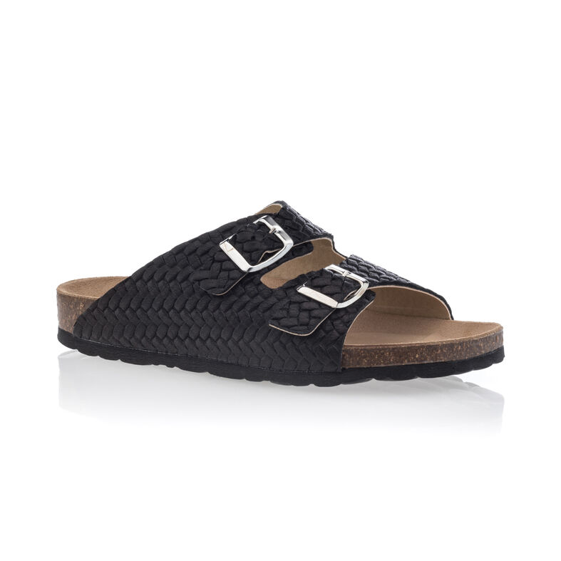 Sandalias negras para mujer / Zapatos de punta abierta