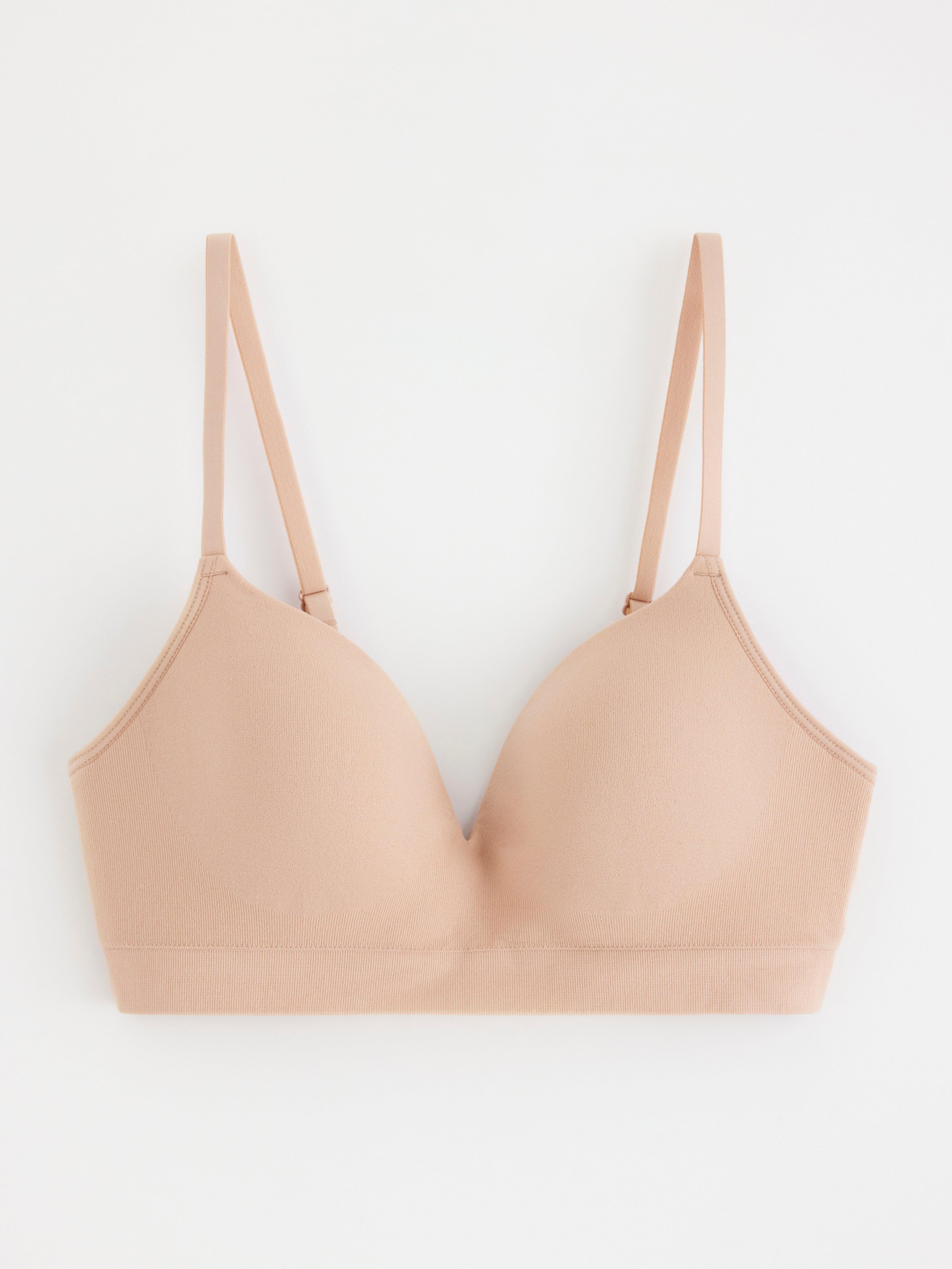 Flora sømløs bygelløs bh Beige