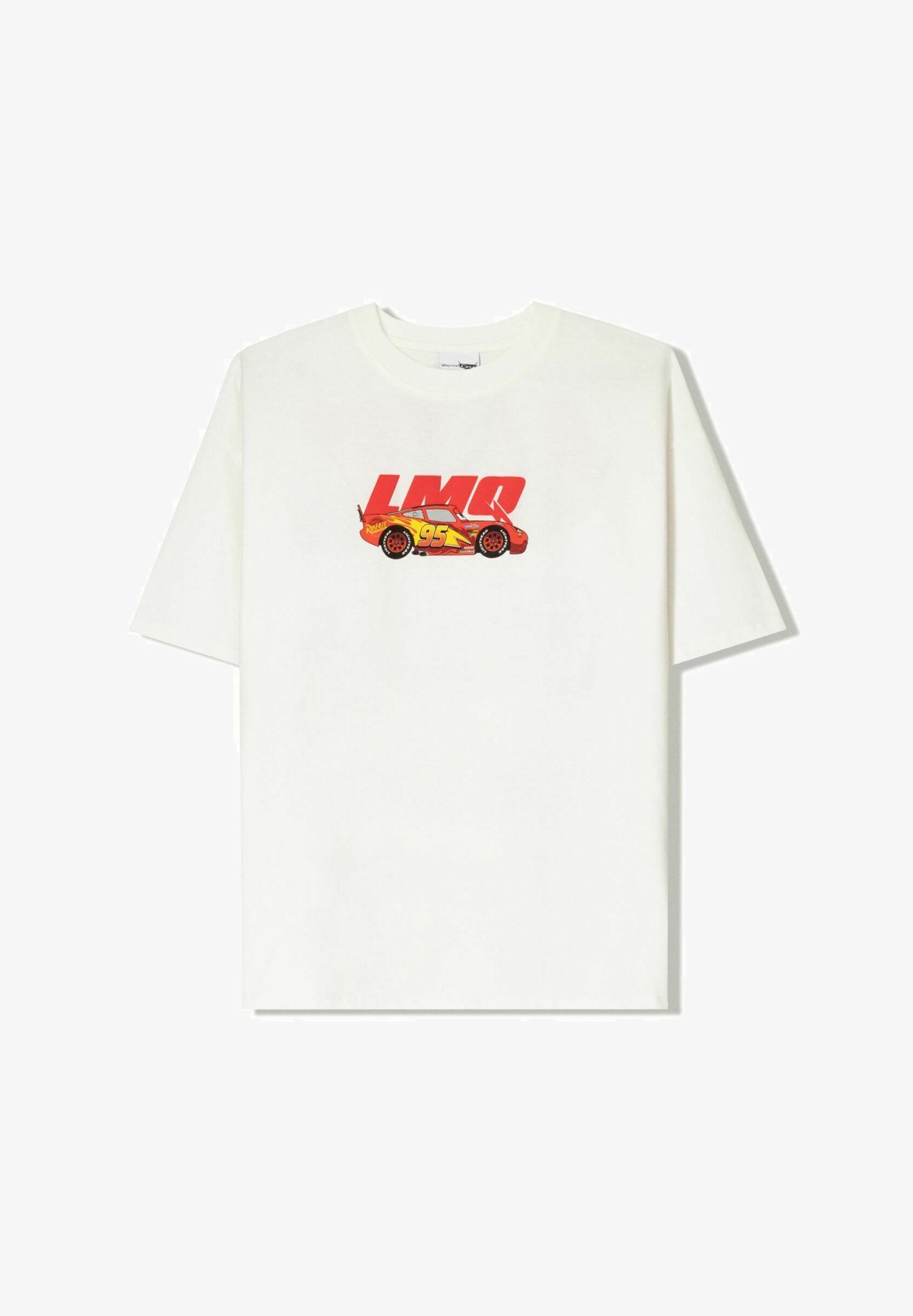 Bershka T-shirt a maniche corte con stampa di auto - bianca