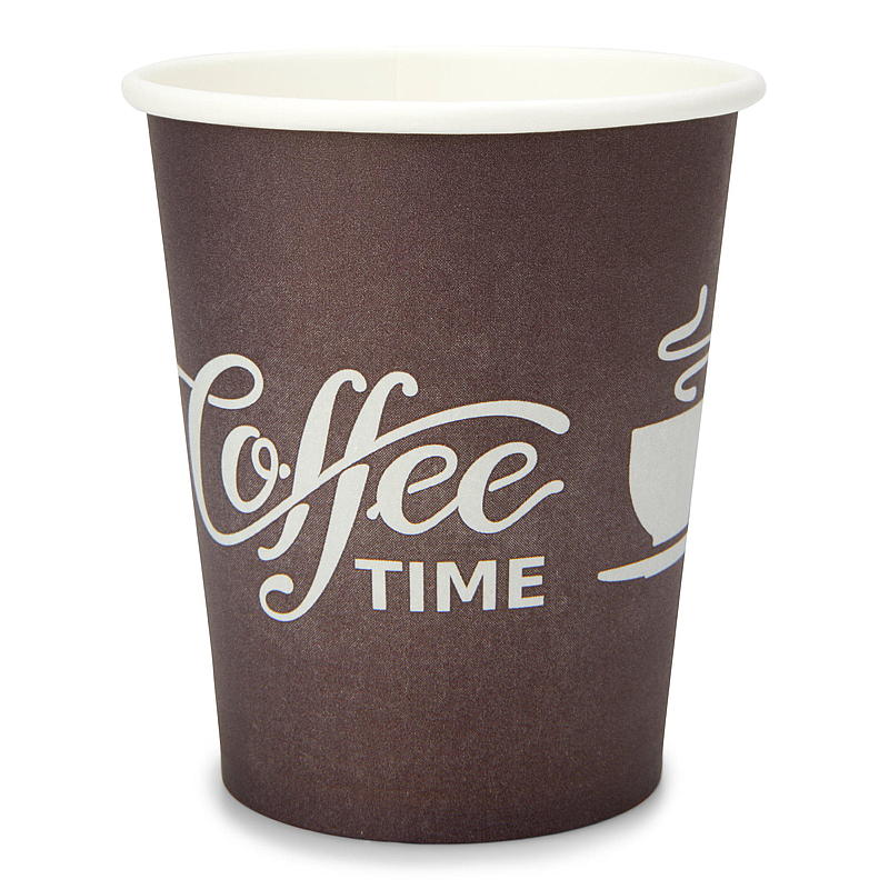 Vasos de papel Quick, paquete de 50 unidades, 2,5 dl, Coffee Time
