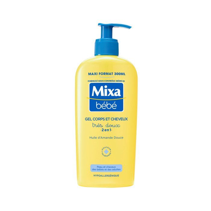 Confezione da 6 - Mixa Baby Gel corpo e capelli 2 in 1 molto delicato 300 ml