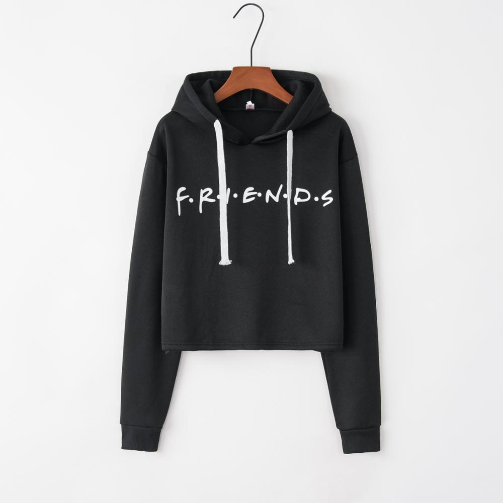 Sudaderas con capucha FRIENDS para mujer, estilo casual, con estampado de letras, tallas grandes, estilo oversize.