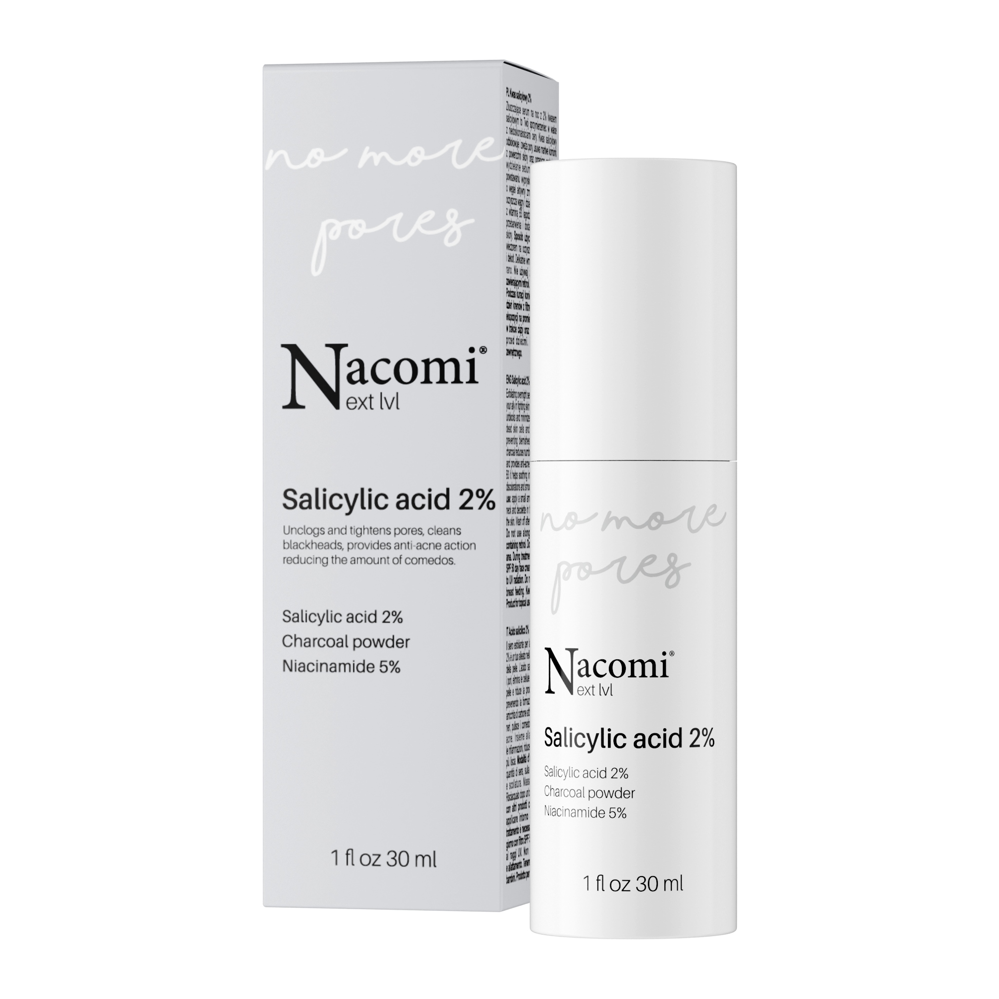 „No More Pores“ serumas su salicilo rūgštimi 2 %. Veido valymas