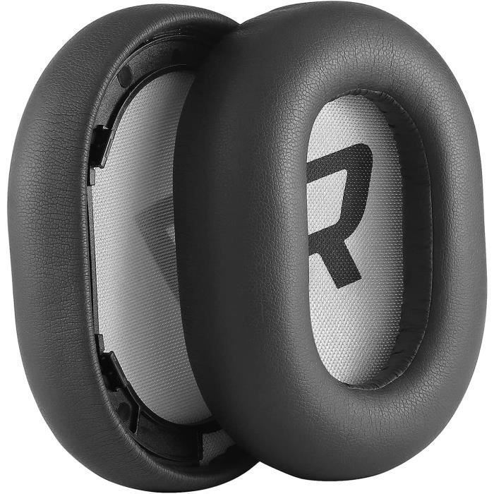 Coussinets d'oreille pour Plantronics BackBeat Pro 2 - AQSACOKIYA - Mousse à Mémoire et Cuir Protéiné - Gris