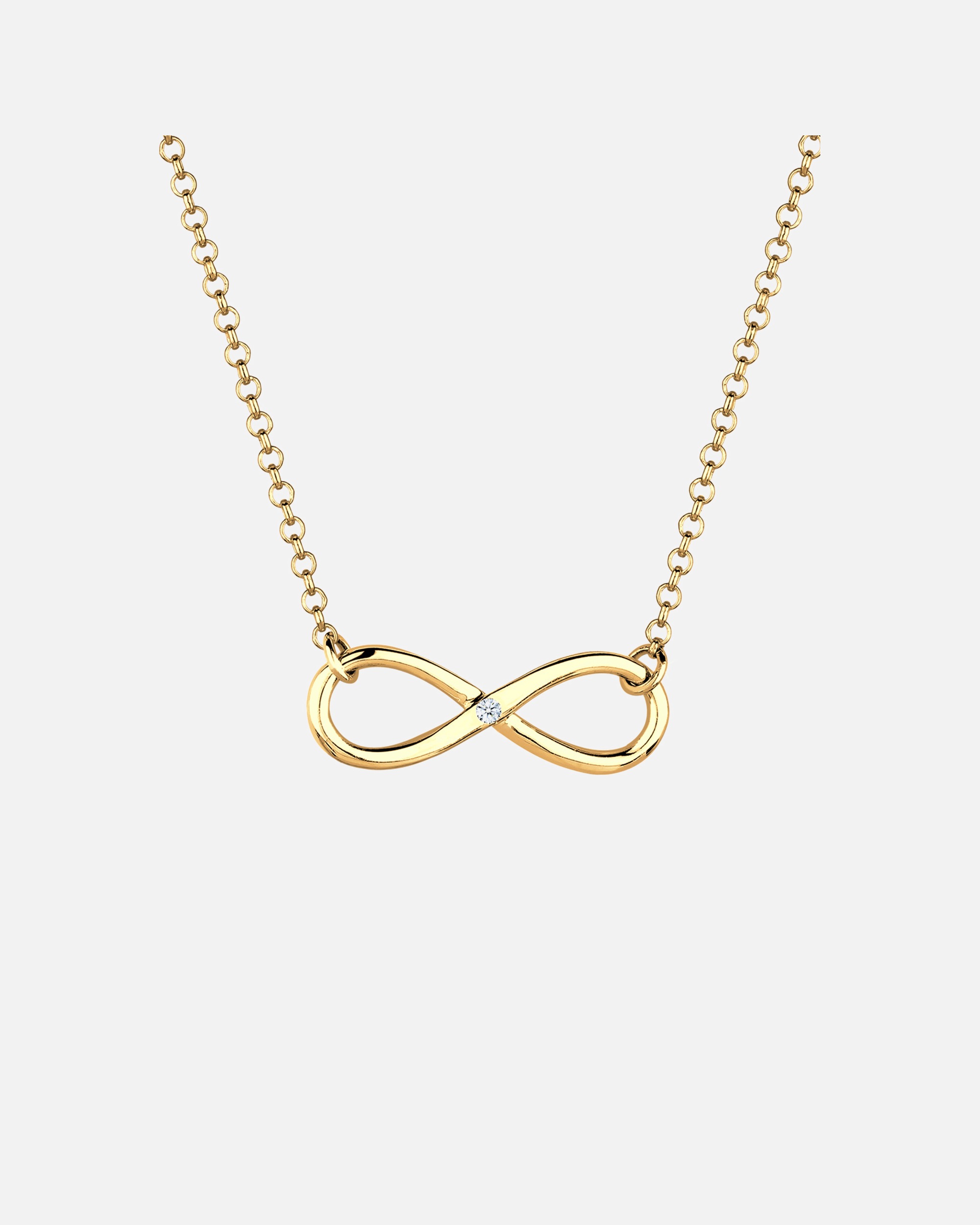 Elli DIAMONDS Femmes Infinité Pendentif Infini avec Diamant (0.03 ct.) en Argent Sterling 925