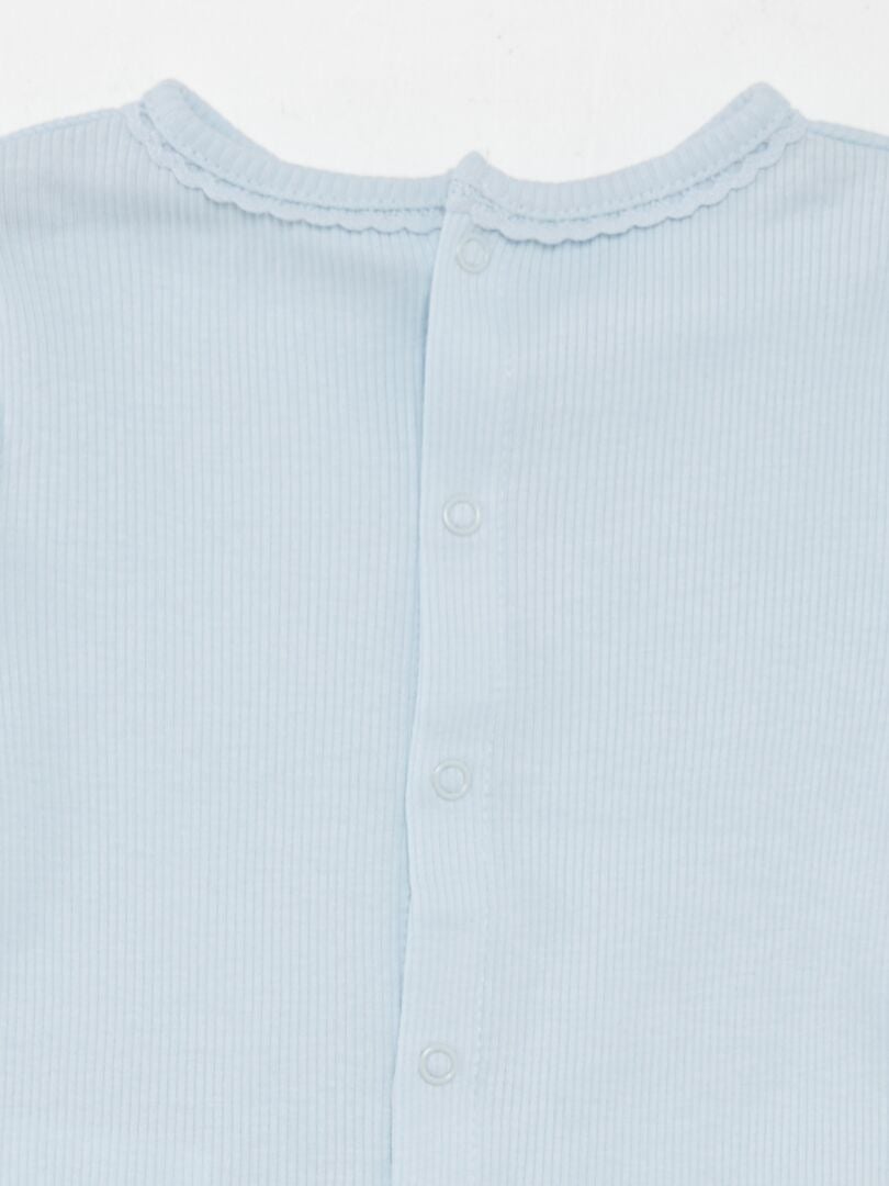 Camiseta de canalé - AZUL