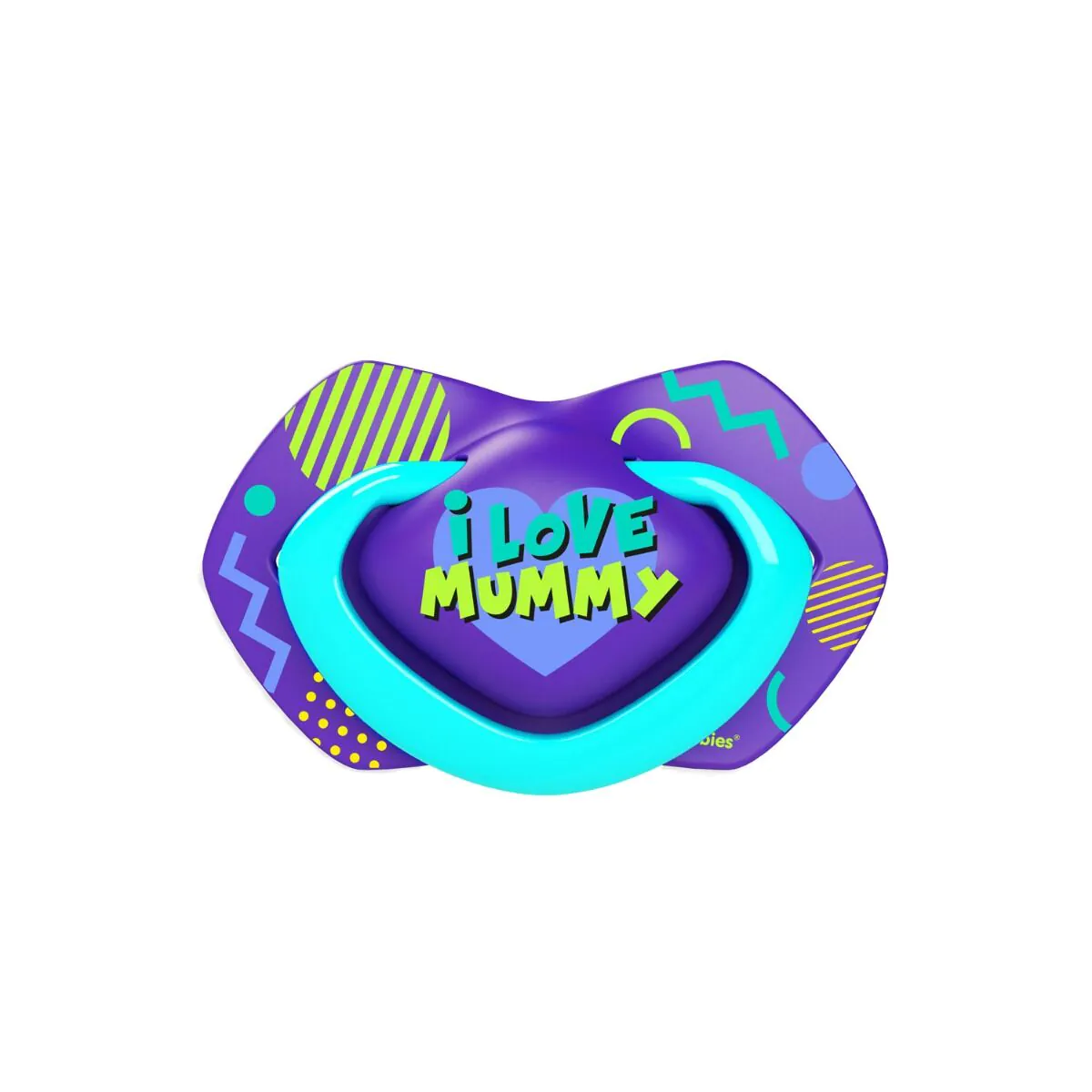 Canpol Babies Smoczki Silikonowe Neon Love Symetryczne 18M+ K. Niebieski