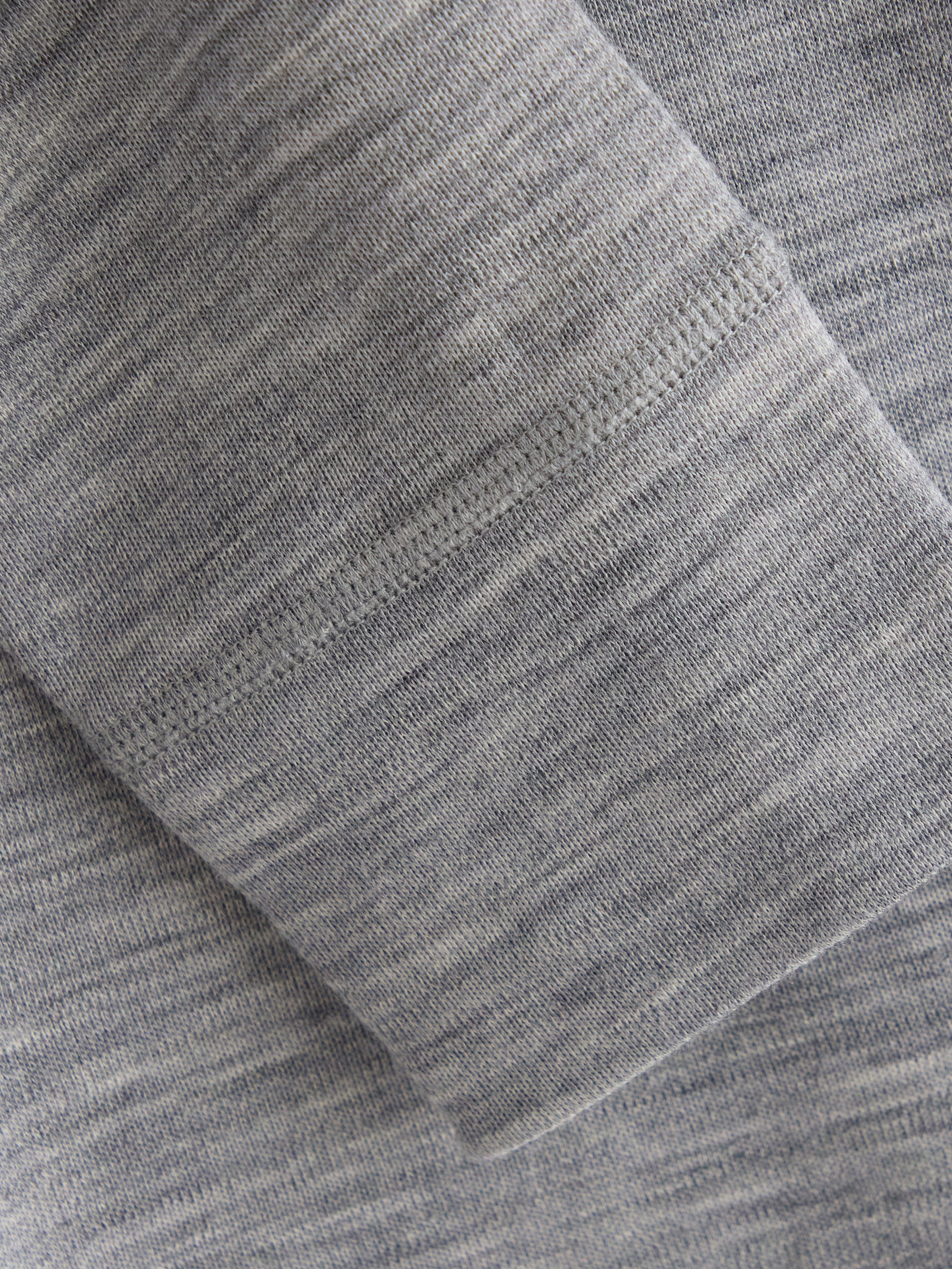 Top de lana merino gris jaspeado
