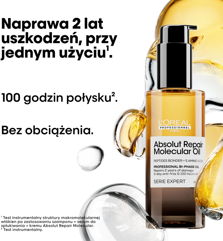 Óleo Capilar Nutritivo Molecular L'Oréal Professionnel Serie Expert Absolut Repair para Cabelos Danificados