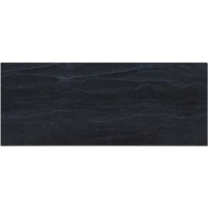 Panel antisalpicaduras adhesivo Panorama para cocina, color piedra negra, 40x200 cm - Protector de pared para cocina