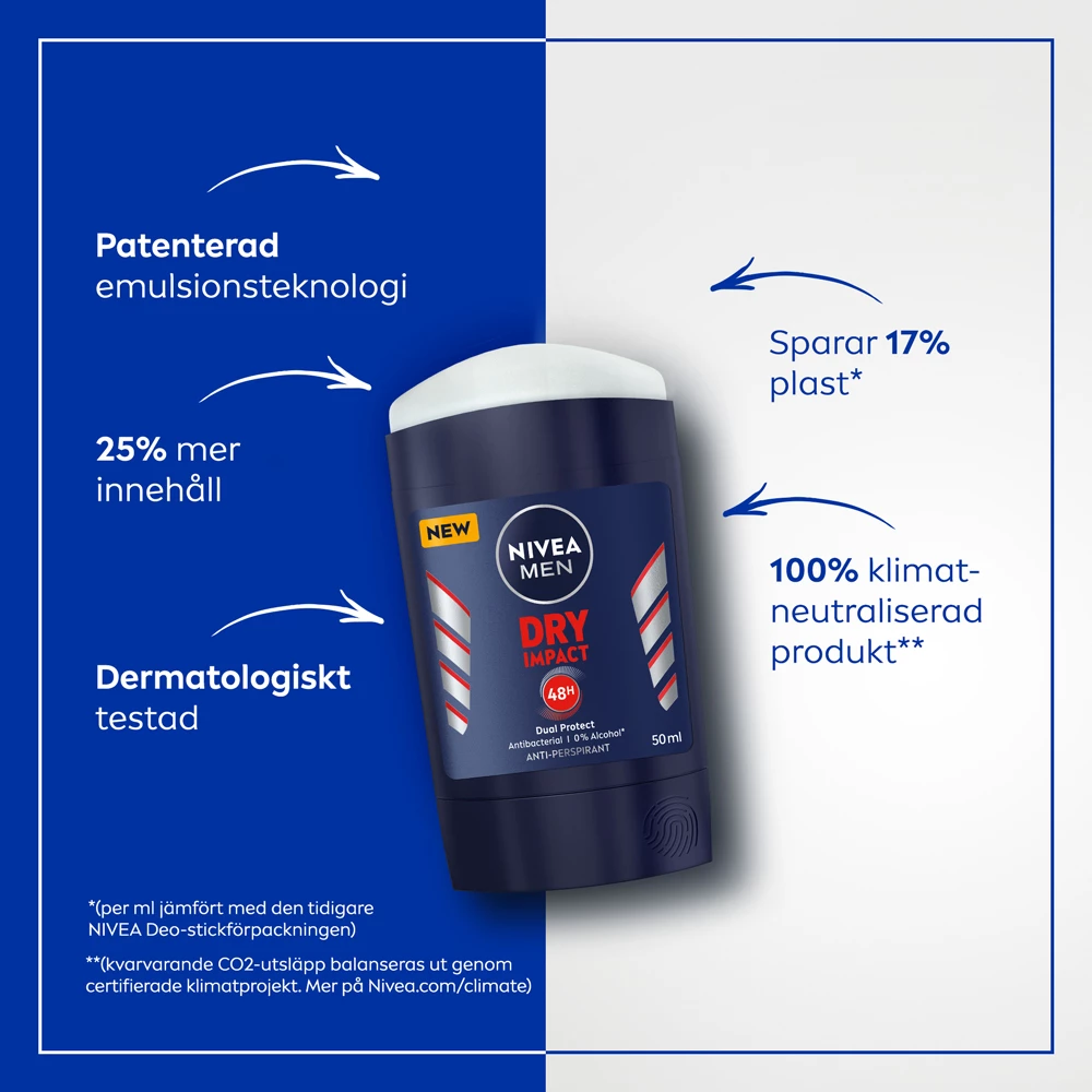 Deodorant stick Dry Impact 50 ml - NIVEA